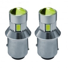 P21W 12V BA15s 6LED Can-Bus Λευκό (Μονοπολικό) (2 τεμ.)